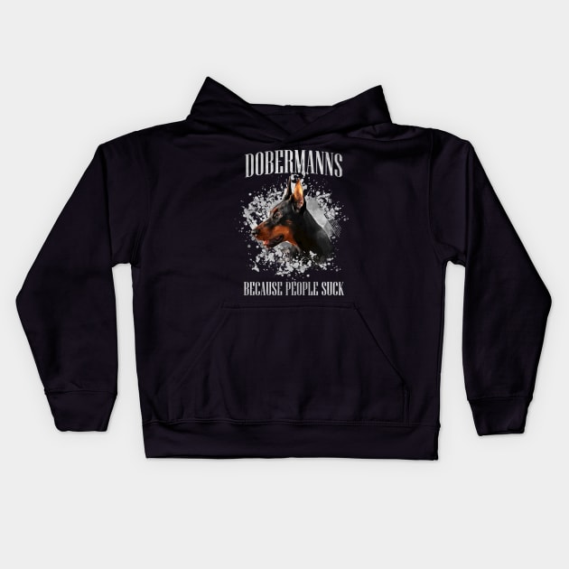 Doberman Pinscher - Dobermann Kids Hoodie by Nartissima